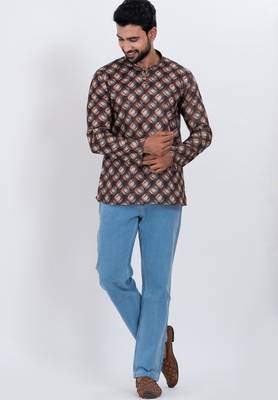 digital print cotton multicolor short kurta 4