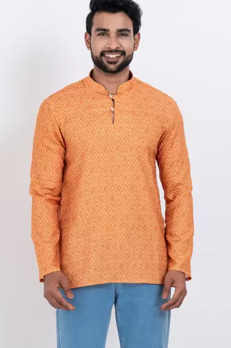 digital print cotton multicolor short kurta