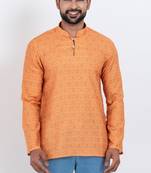 digital print cotton multicolor short kurta