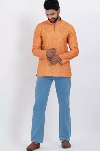 digital print cotton multicolor short kurta