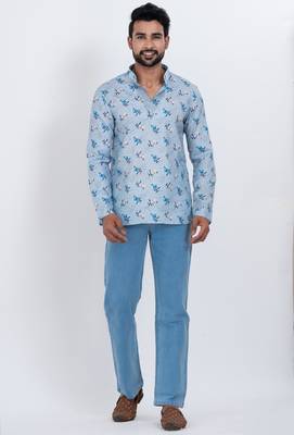 digital print cotton multicolor short kurta 4