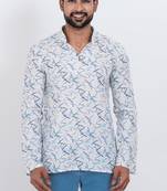 digital print cotton multicolor short kurta