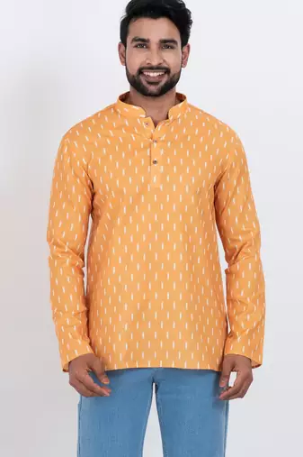 digital print cotton multicolor short kurta
