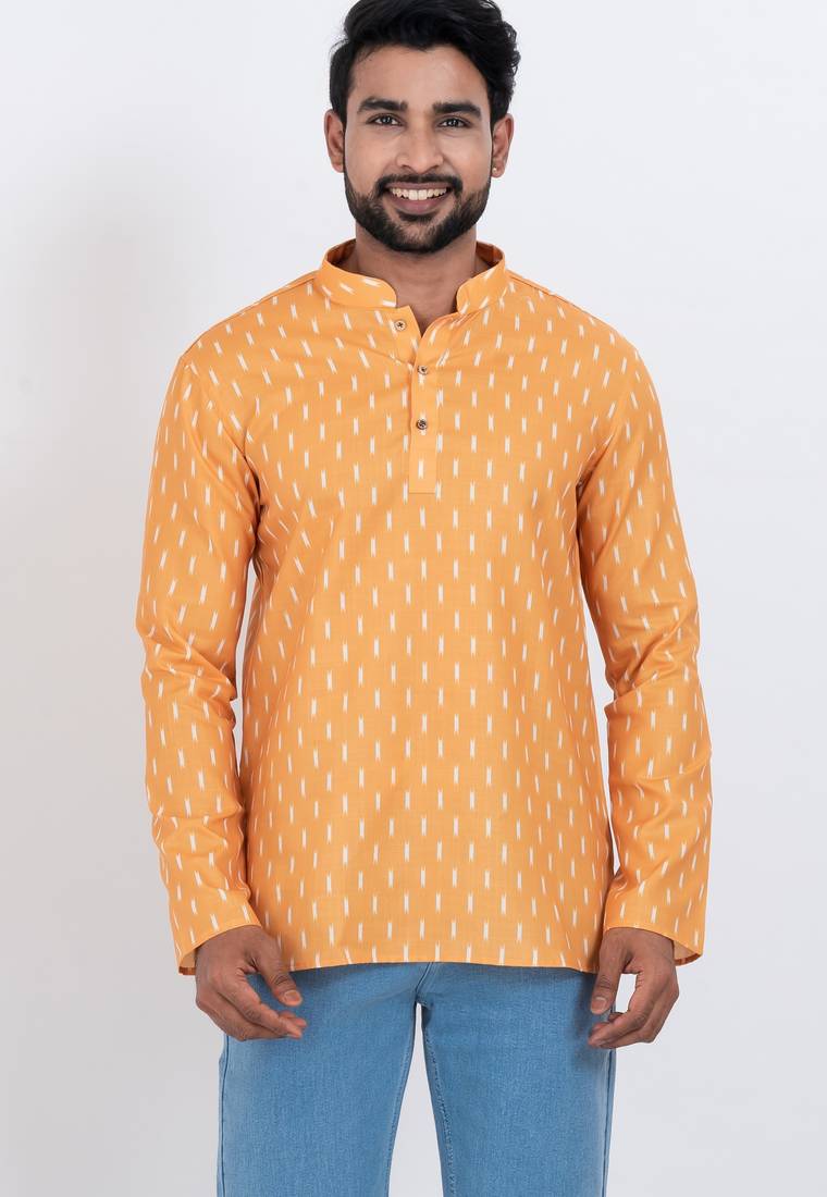 digital print cotton multicolor short kurta