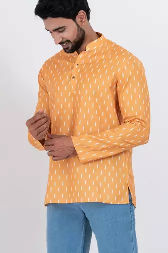 digital print cotton multicolor short kurta