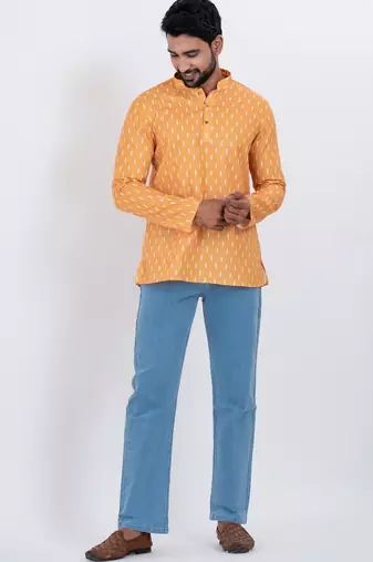 digital print cotton multicolor short kurta