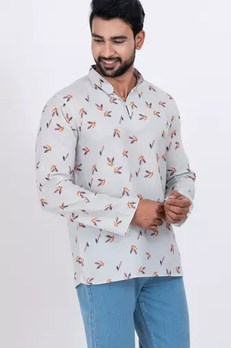 digital print cotton multicolor short kurta