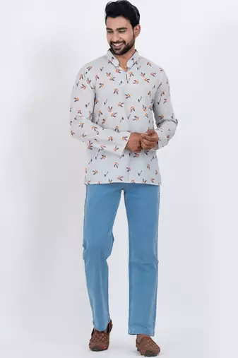 digital print cotton multicolor short kurta