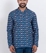 digital print cotton multicolor short kurta