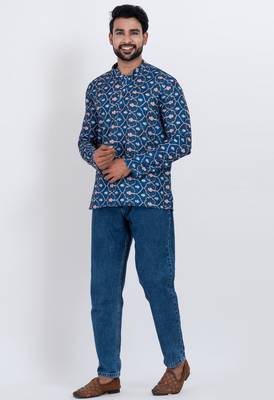 digital print cotton multicolor short kurta 4