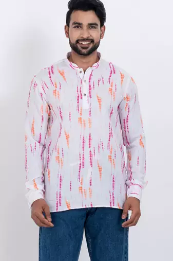 digital print cotton multicolor short kurta