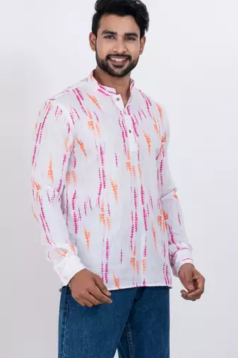 digital print cotton multicolor short kurta