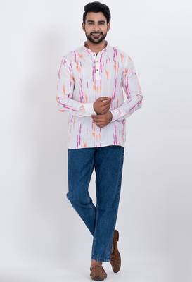 digital print cotton multicolor short kurta 4