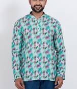 digital print cotton multicolor short kurta