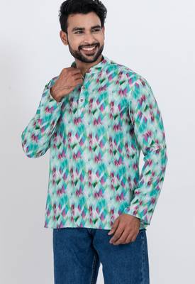 digital print cotton multicolor short kurta 2
