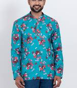 digital print cotton multicolor short kurta