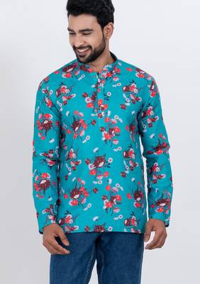 digital print cotton multicolor short kurta 2