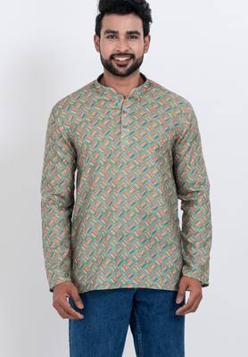 digital print cotton multicolor short kurta 1