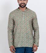 digital print cotton multicolor short kurta