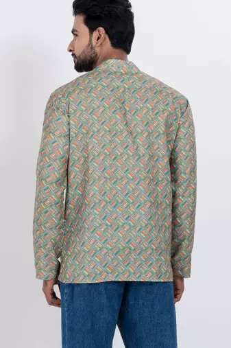 digital print cotton multicolor short kurta