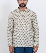 digital print cotton multicolor short kurta