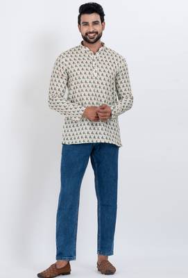 digital print cotton multicolor short kurta 4