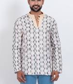 digital print cotton multicolor short kurta