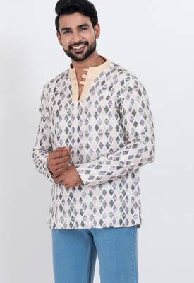 digital print cotton multicolor short kurta 2