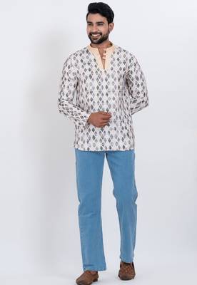 digital print cotton multicolor short kurta 4