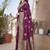 Magenta designer paithani silk saree with rich weaving, temple border & heavy pallu