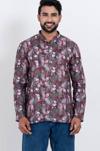 digital print cotton multicolor short kurta