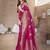 Pink designer paithani silk saree with rich weaving, temple border & heavy pallu