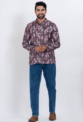 digital print cotton multicolor short kurta 4
