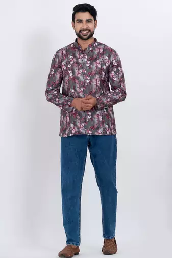 digital print cotton multicolor short kurta