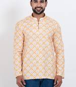 digital print cotton multicolor short kurta