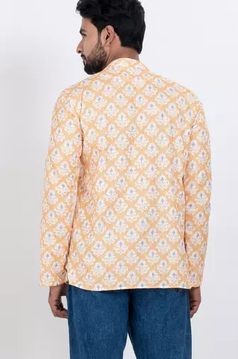digital print cotton multicolor short kurta