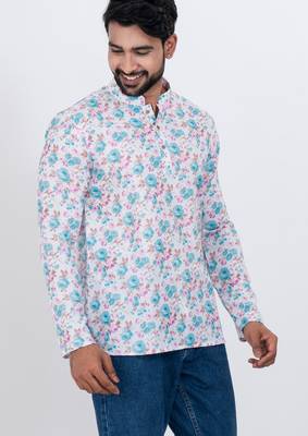 digital print cotton multicolor short kurta 2