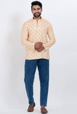 digital print cotton multicolor short kurta 4