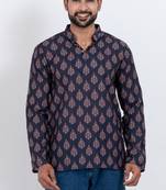 digital print cotton multicolor short kurta