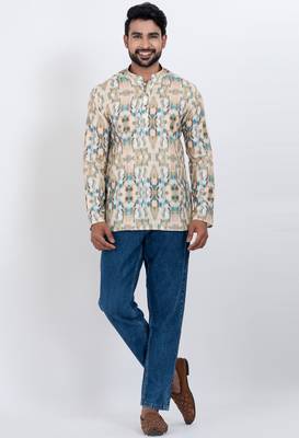 digital print cotton multicolor short kurta 4