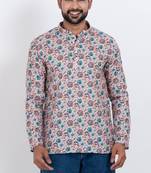 digital print cotton multicolor short kurta