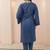 Navy blue lawn embroidered co-ord set