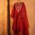 Red lawn embroidered co-ord set