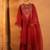 Red lawn embroidered co-ord set