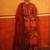 Red flower print co-ord set with dupatta