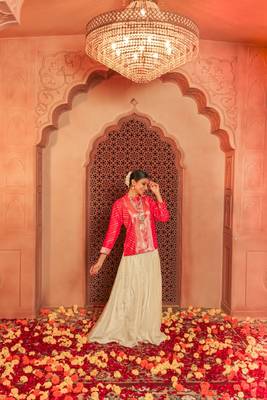 Stunning jacket and skirt set is 1