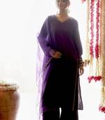 Purple embroidered co-ord set