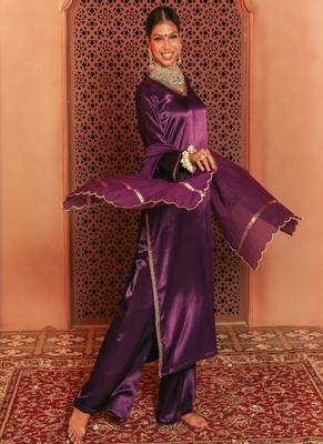 Purple embroidered co-ord set 3