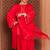 Red gajji silk embroidered sharara set