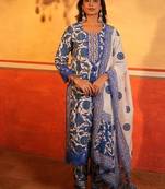 This breathable cotton set includes a beautifully tailored kurta